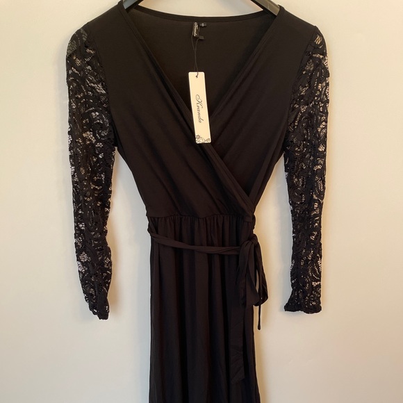 Kranda Womens Vintage Floral Lace Long 